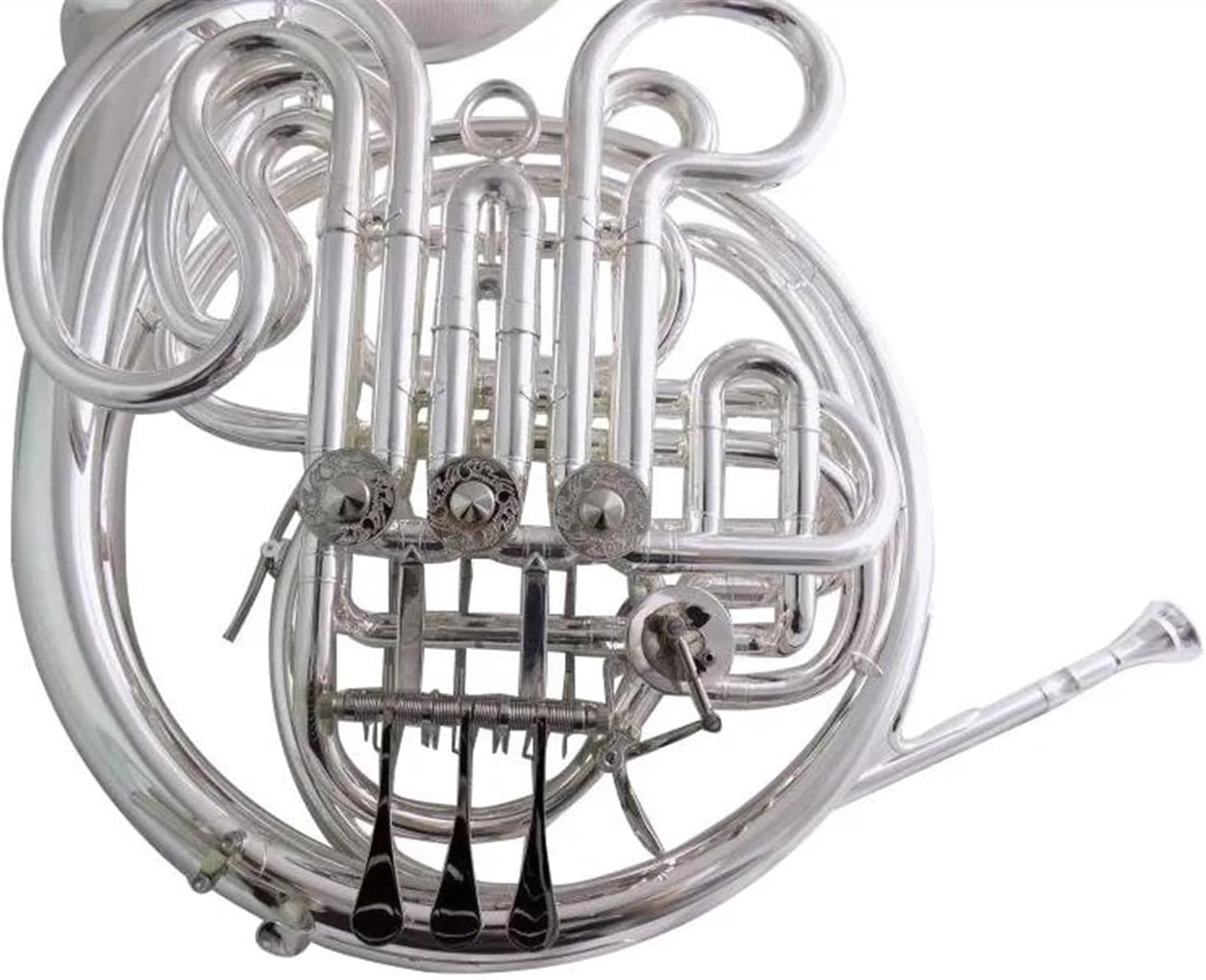 Brass French Horn F/Bb Double French Horn Musical Instruments Divided Silver Plated With Case Mouthpiece Easy To Install