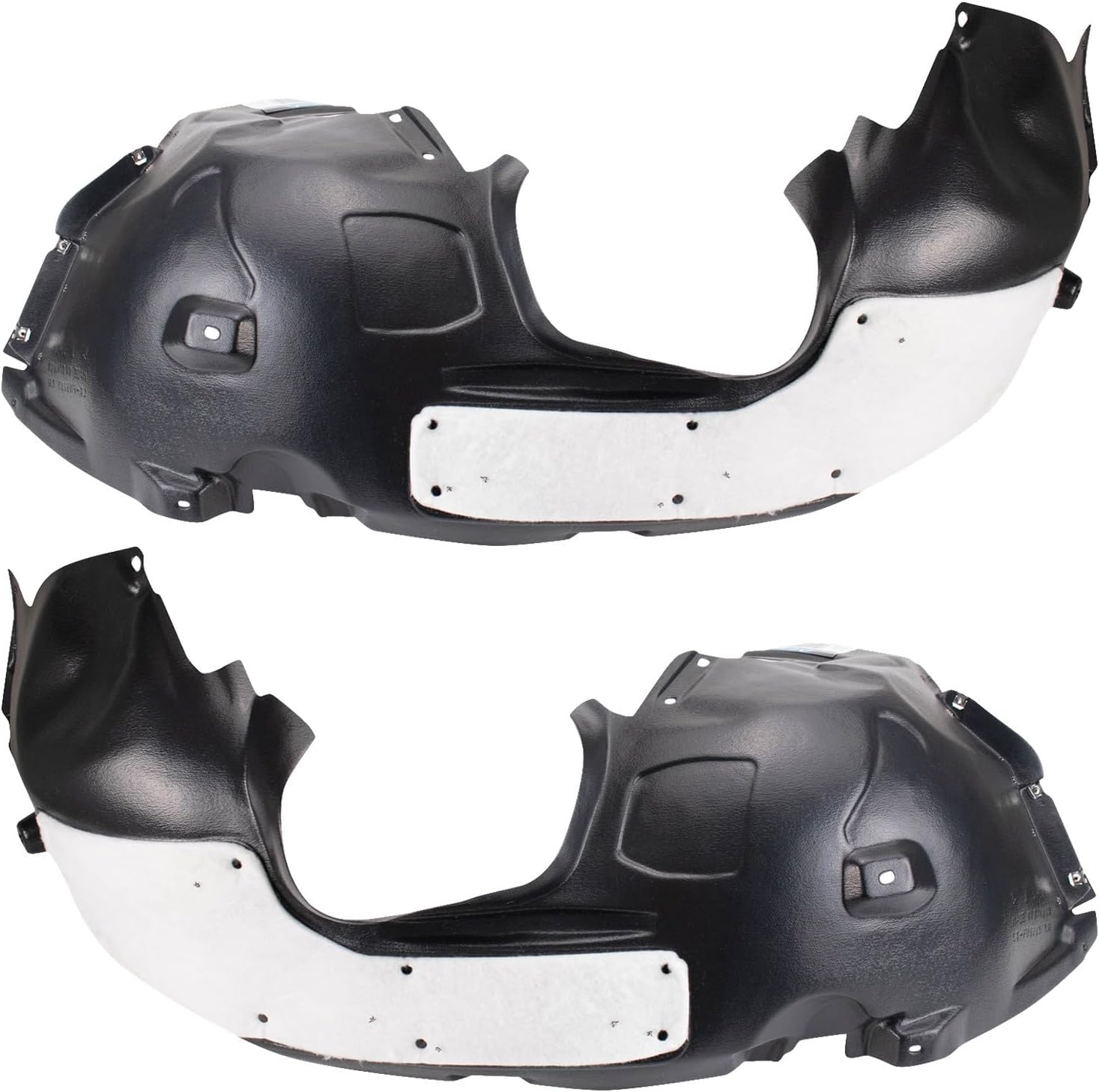 TRQ Front Inner Fender Liner Set Compatible with 2014-2018 Ford Transit Connect FO1248166 FO1249166