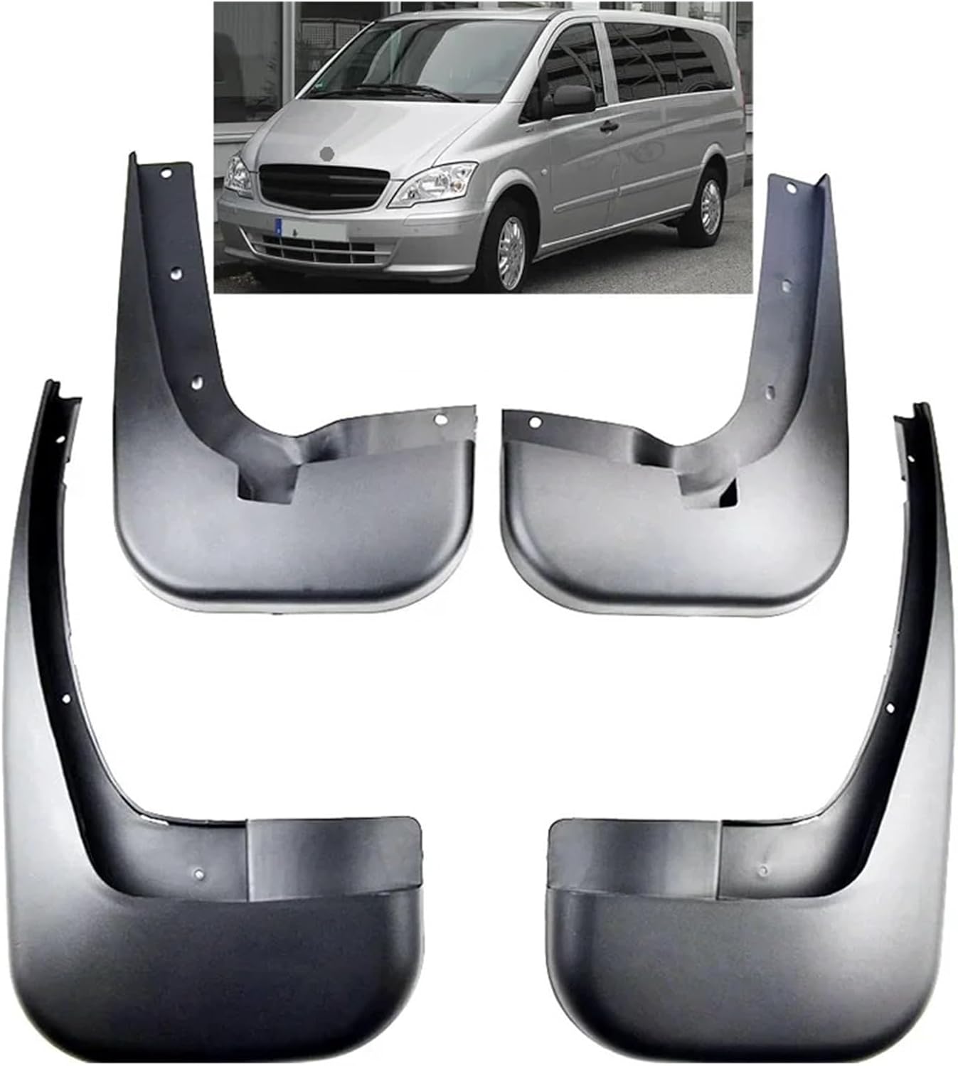 Compatible For Benz V-Class Vito W447 Viano W639 Mudguard V250 Car Fenders Mud Flaps Vito Splash Guards 2006-2019 Metris Mudflaps(W639 11-15)