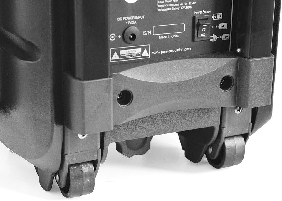 Karaoke-Machine, Wireless Portable-Speakers with 2 Wireless Microphones, PA-Sound System (MCP-75 Suono) Yellow & Black