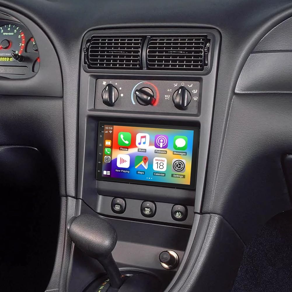 Android 13 Double Din Car Stereo Radio for 2001-2004 Ford Mustang Great 7