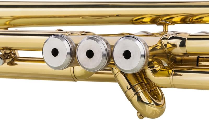 NOLLAM Bb Standard Trumpet Set Brass Musical Instruments with Carrying Case,Gloves, Cleaning Kit Nickel Plating Trumpe for Beginners or Advanced Students, Golden