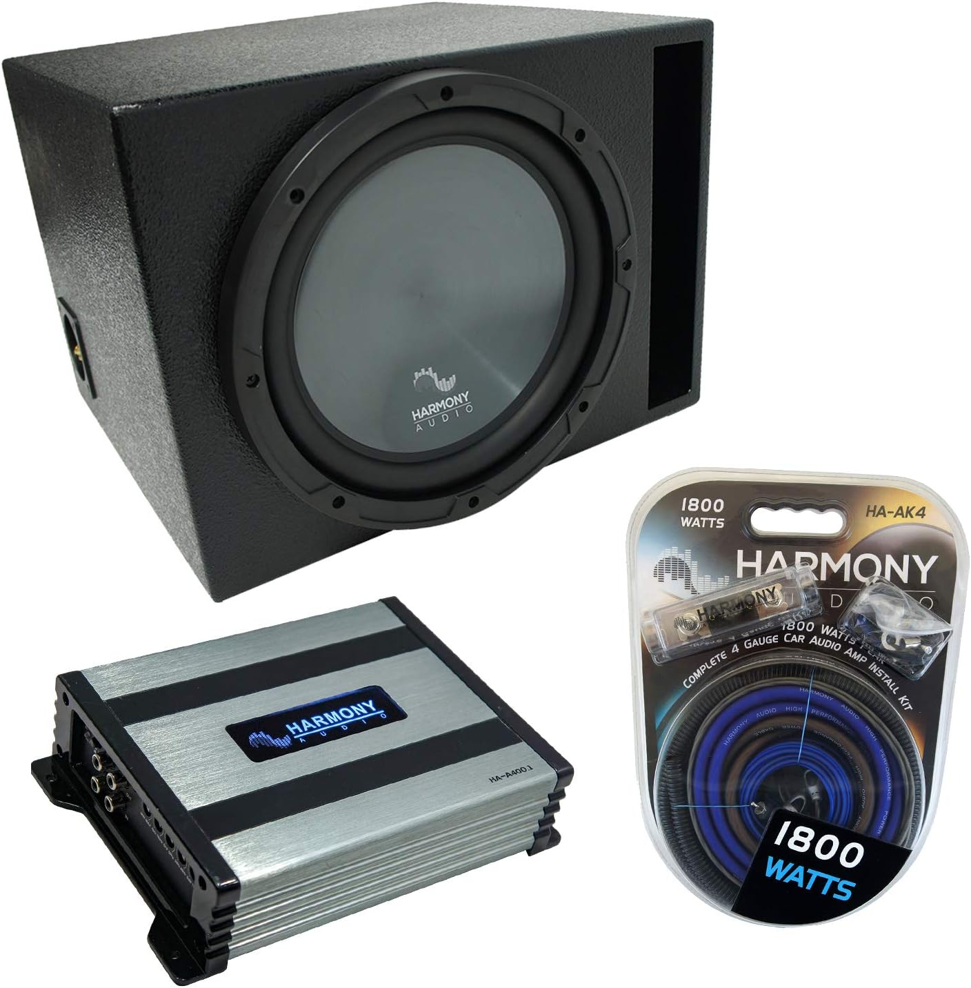 Harmony Audio Universal Car Stereo Rhino Coated Ported 12