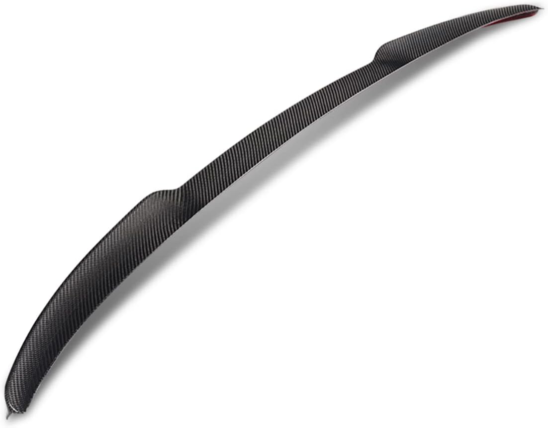DNA MOTORING 2-SPC-6155-CF Glossy Black Carbon Fiber V-Style Duck Bill Rear Car Trunk Lid Spoiler Compatible with 18-21 BMW X4