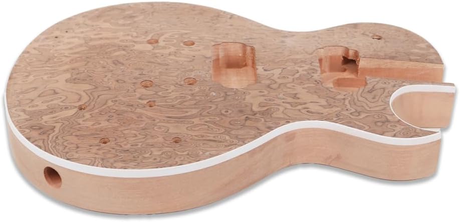 Fojill DIY Build Your Own Electric Guitar kit LP Mahogany Body Neck Rosewood Frerboard Fingerboard All Parts Included(FLPK-60BM)