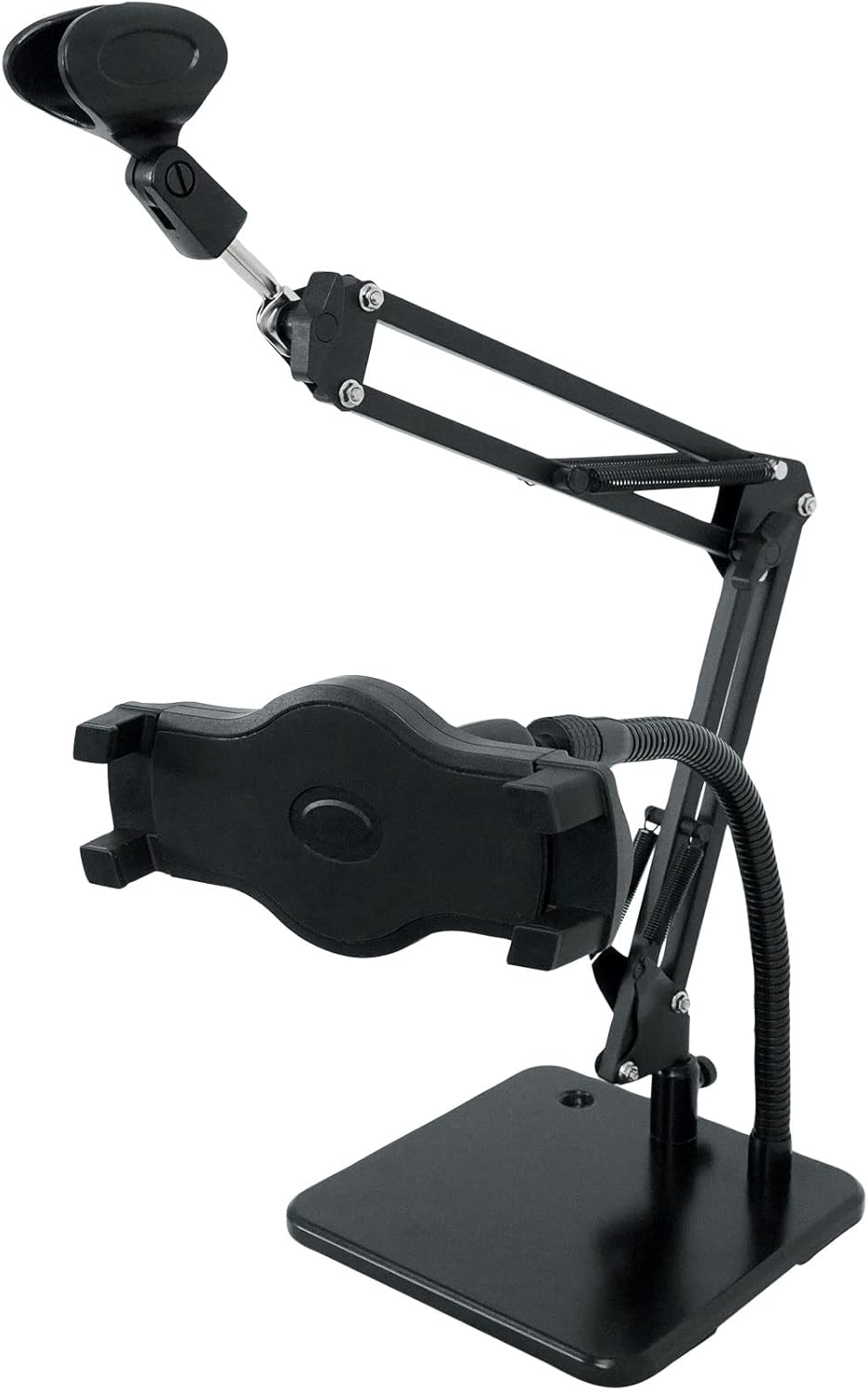 Rockville RCM PRO Bundle: Studio Recording Condenser Microphone, iStand 85 Dual Desktop Boom Arm Gooseneck Stand for Devices, 2-Items