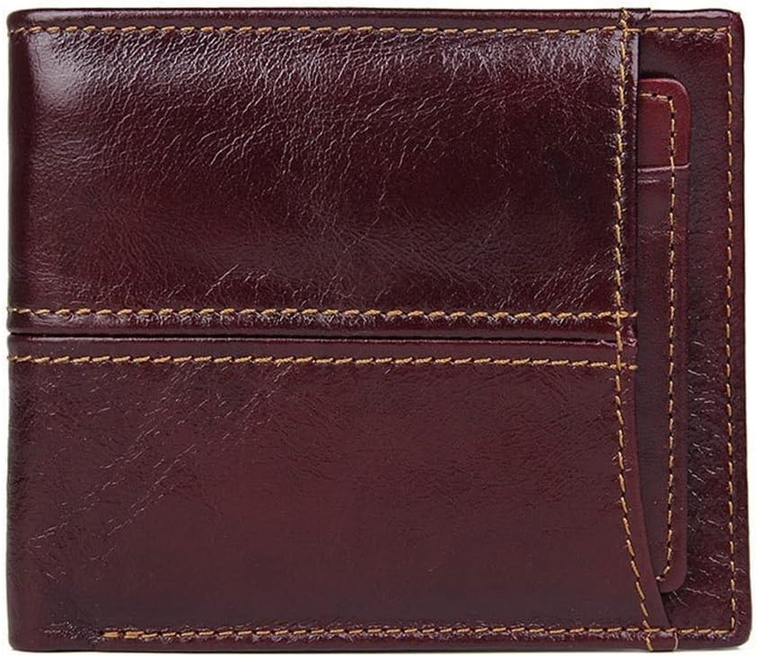 Wallet Anti-Theft Wallet Men's Business Wallet Short Zipper Multi-Card Coin Purse(E)