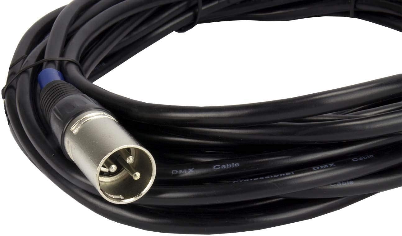 NEW! CHAUVET (4) 25' & (4) 10' Male to Female 3 Pin DMX Lighting Effect Cables