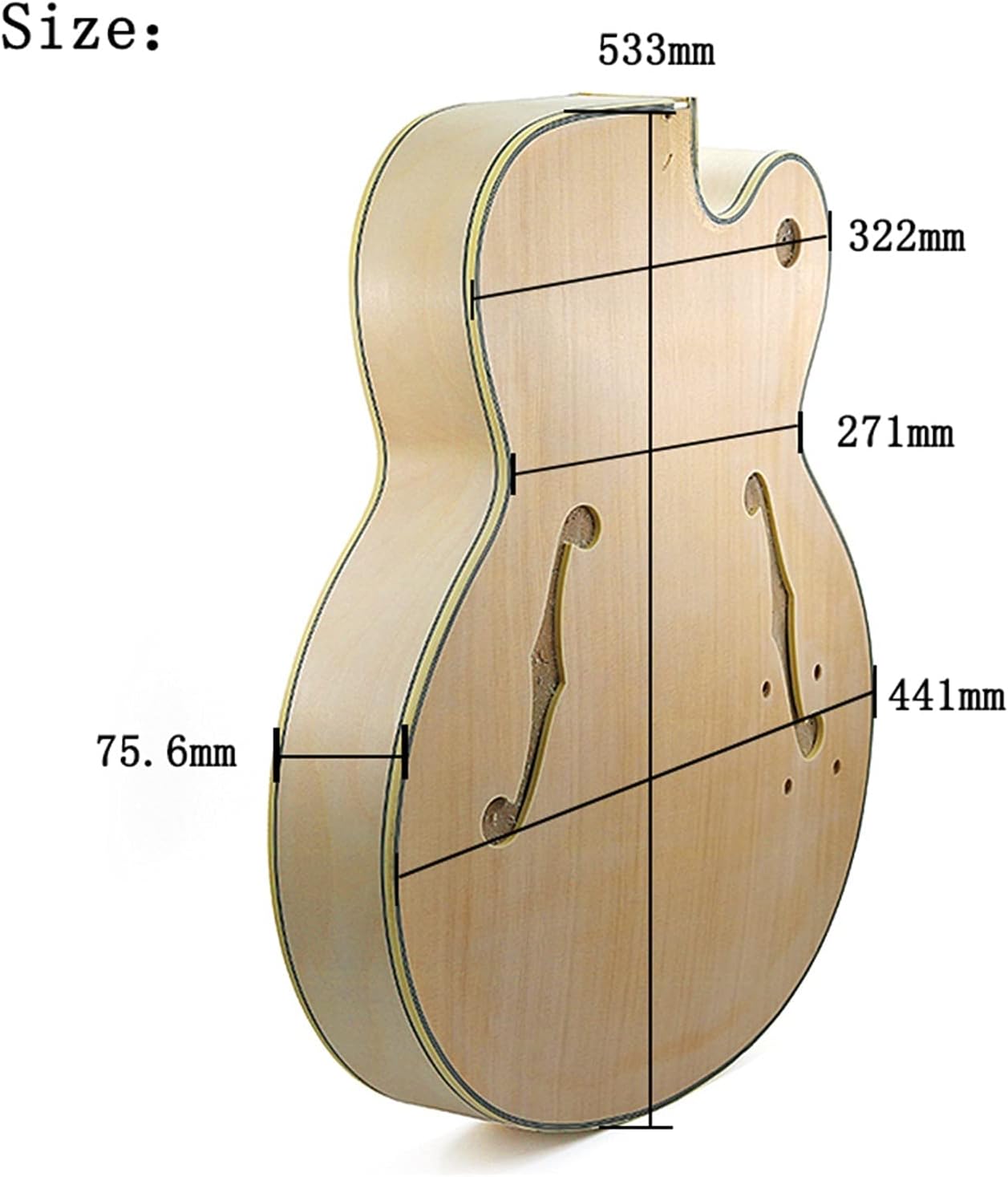 DIY Guitar Kits Broadway Jazz Guitar Body Sound Barrel Spruce Plywood Panel Maple Plywood Back