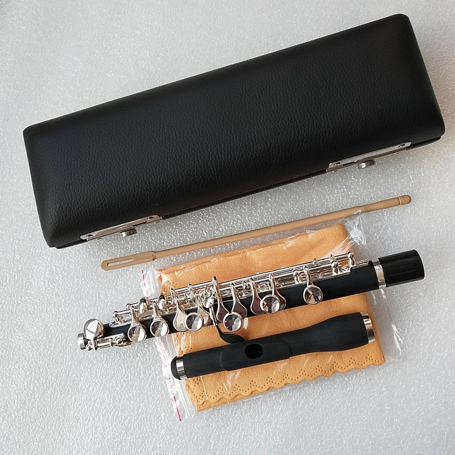Piccolo Flute with Case C Key Silver Plated Composite Wood (Composite wood)