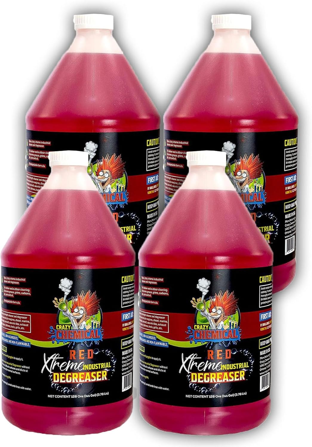 Red Xtreme Industrial Cleaner and Degreaser 128 fl oz (Pack of 4)