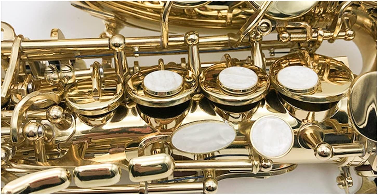 KESHUO B Flat Saxophone Elbow Saxophone Western Wind Instrument Beginner Professional Playing Brass Sax Beginners Kit