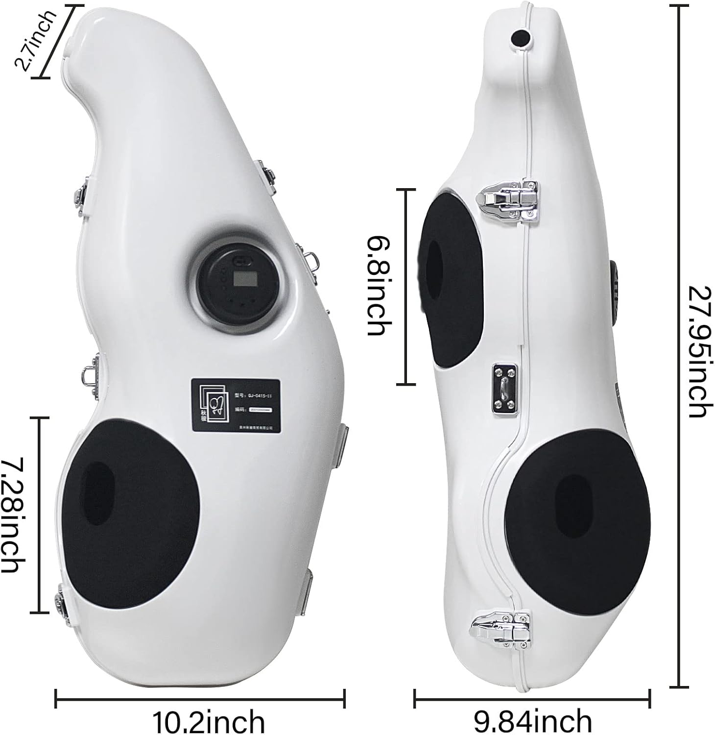 Alto Saxophone Muffler & Noise Eliminator - Multifunctional Electronic Pickup Mute for Beginners, Practice Anywhere Without Disturbing Others (white)