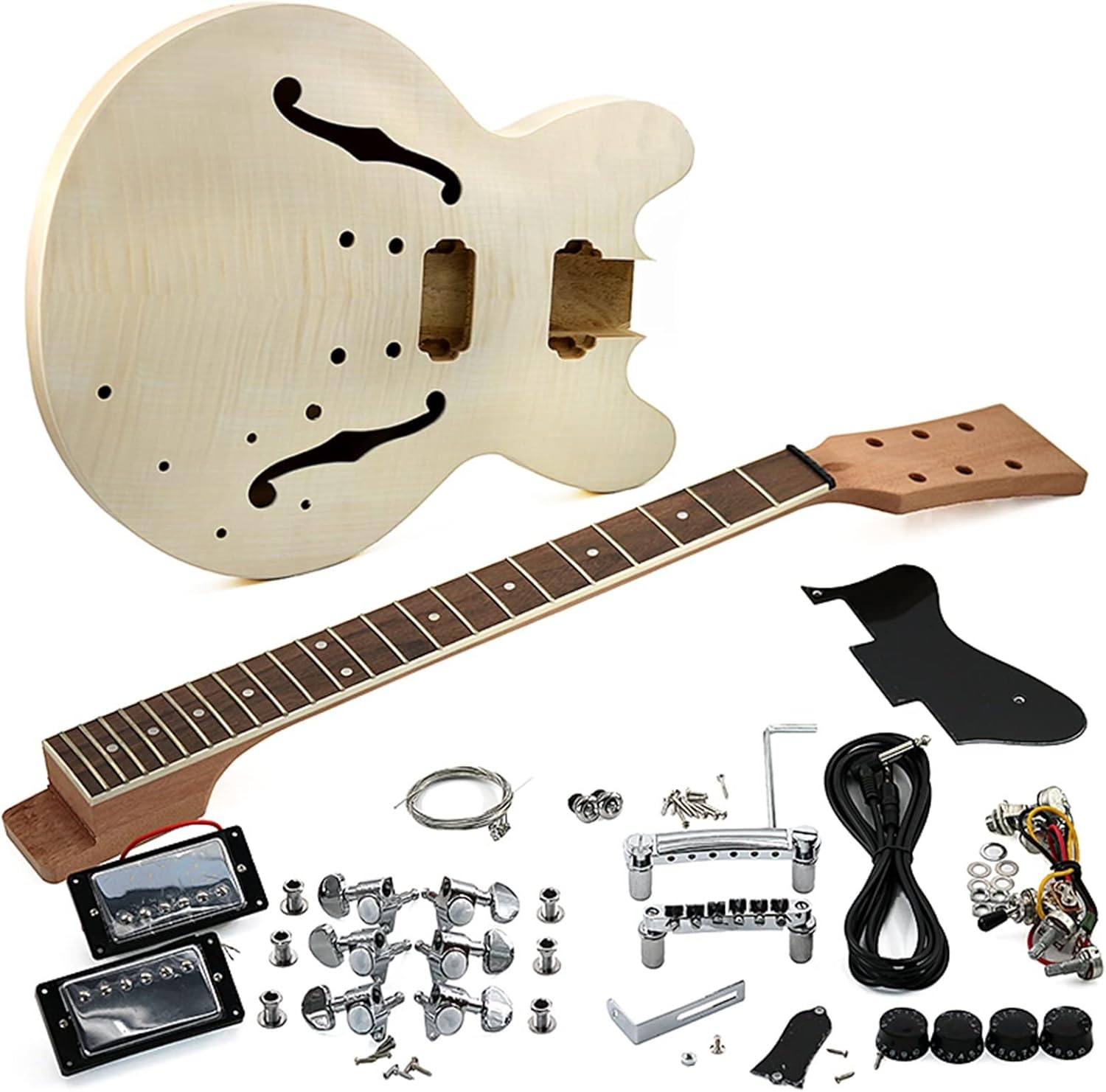 Electric Guitar DIY Combination Kit Assembling A Full Set of Production Accessories for Beginners DIY Guitar Kit