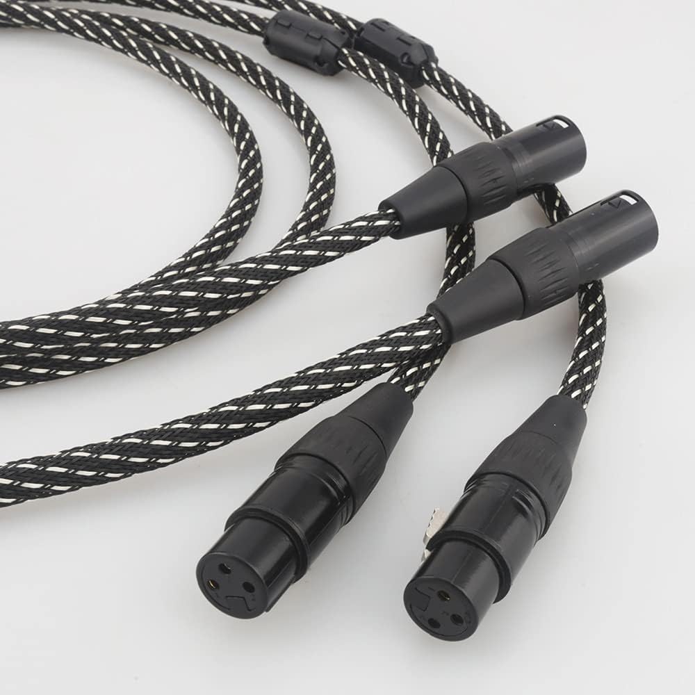 A53+XW54 5N OCC Copper Conductor Audio Balance Interconnect Cable with Gold Plated XLR Plug Connector HiFi Audio XLR Plug Cable (Length : 5m)