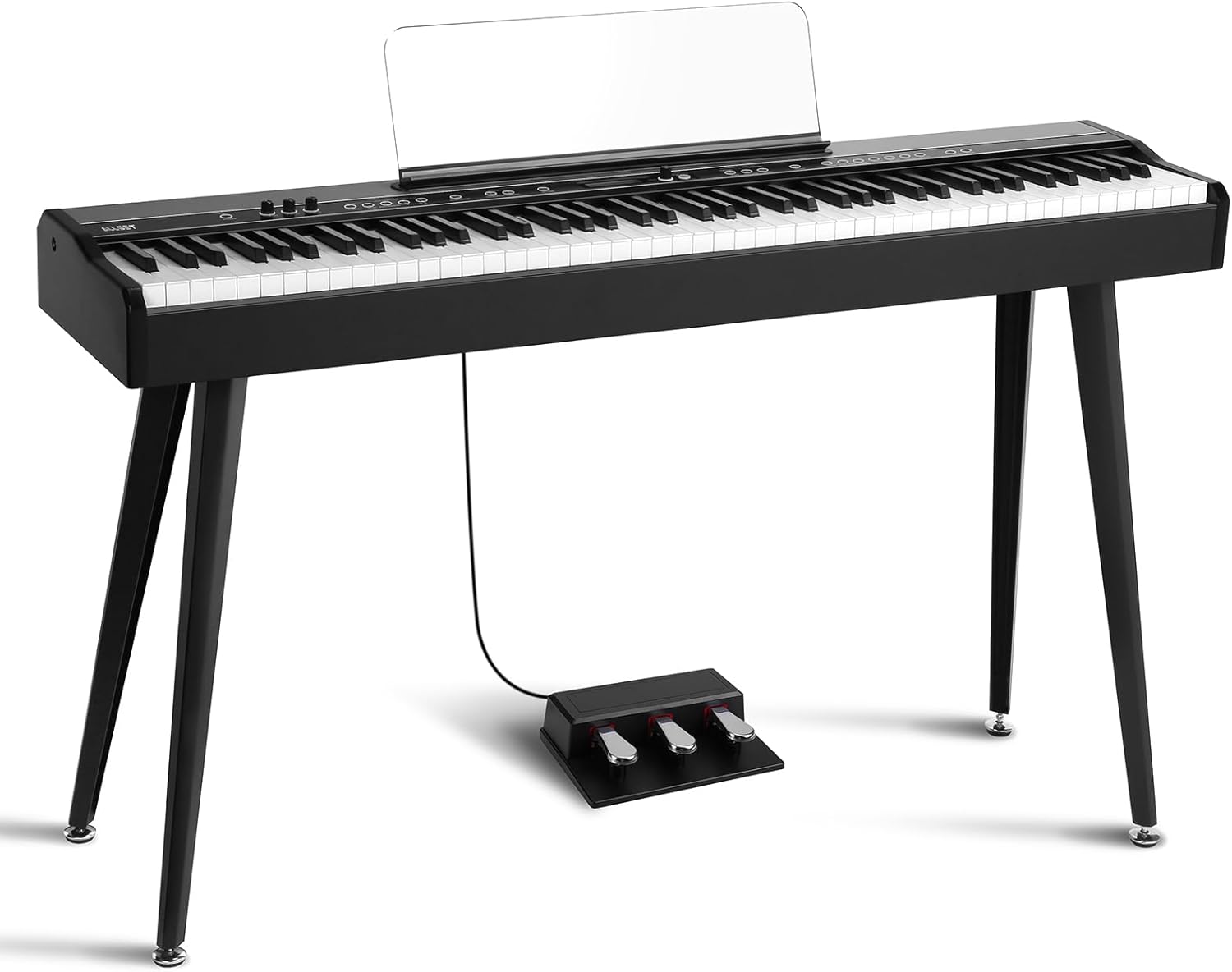 D5 Portable 88 Keys Digital Piano with Weighted Hammer Action, 3-Pedal Professional Electronic Keyboard for Beginners & Advanced Pianists, Portable Stage Piano for Home, Studio & Performance