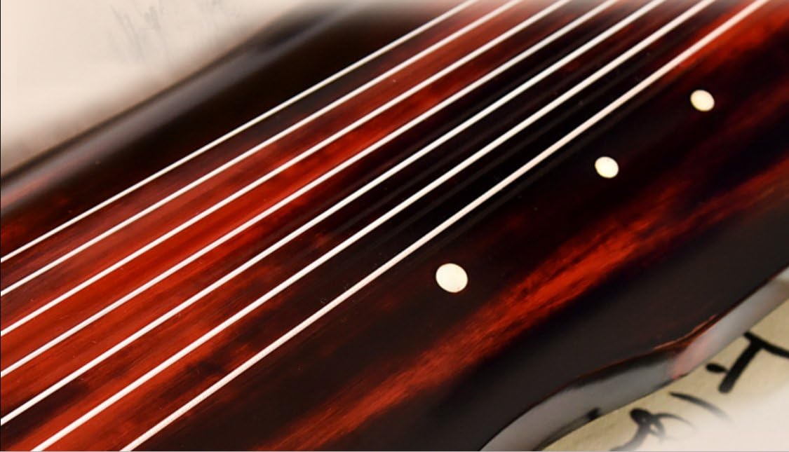 OrientalMusicSanctuary Vermillion Lacquered Aged Paulownia Guqin for Performers