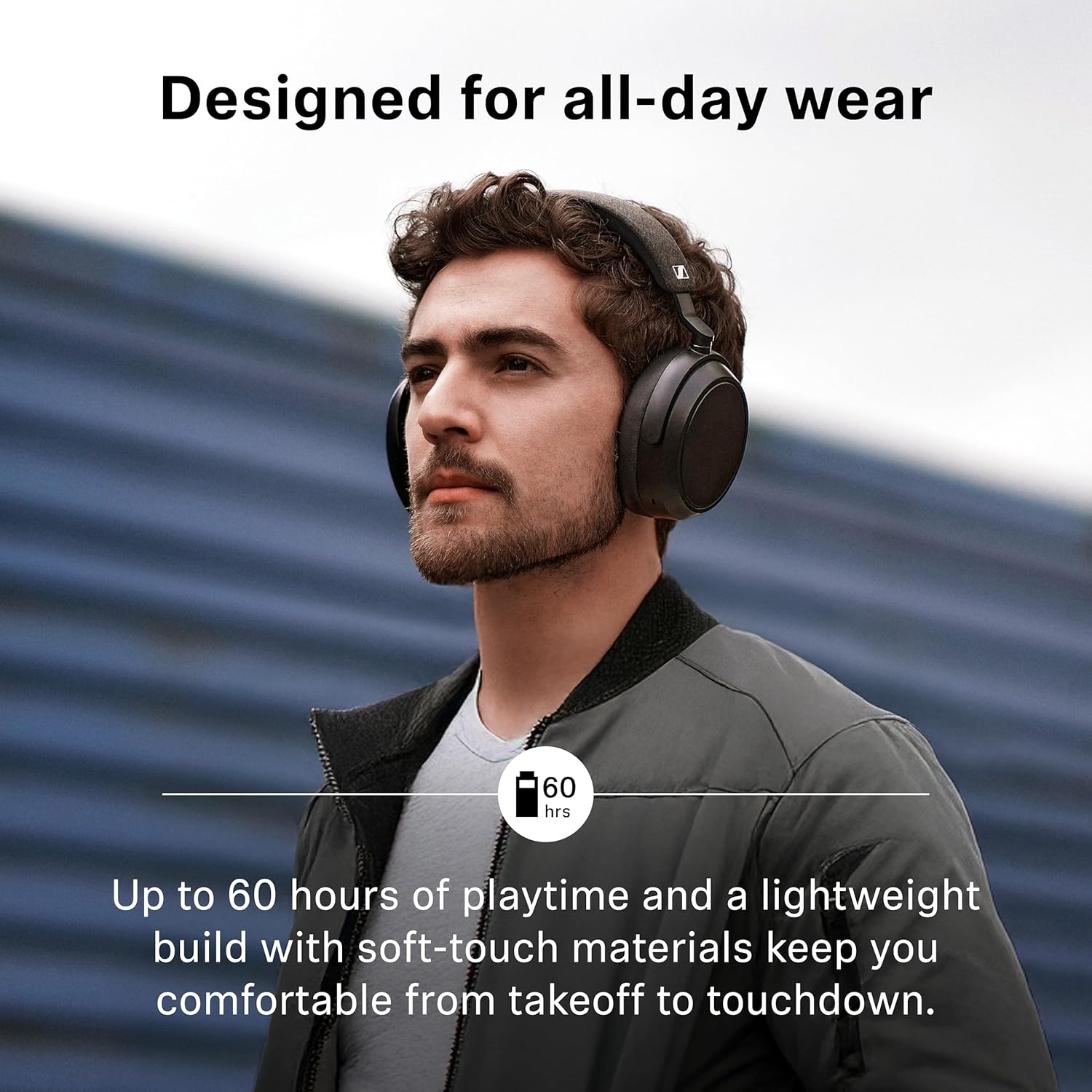 Sennheiser MOMENTUM 4 Wireless Noise Cancelling Headphones - Bluetooth Headset for Crystal-Clear Calls with Adaptive Noise Cancellation, Over-Ear Headphones, 60h Battery Life, Folding Design, Graphite