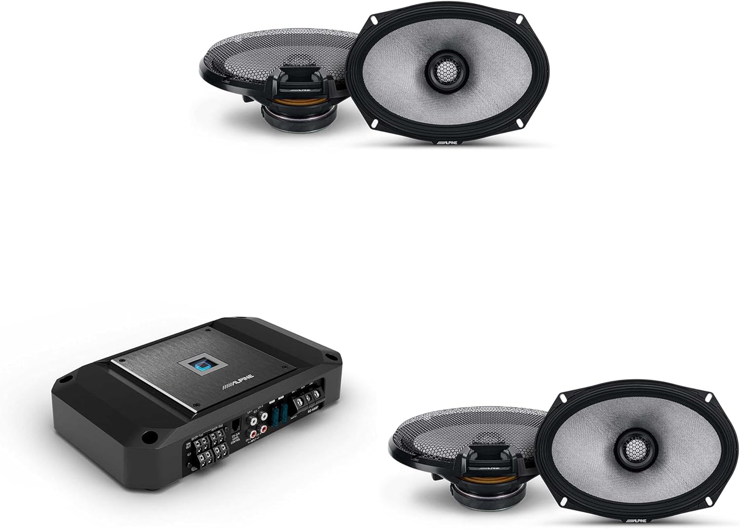 Alpine R2 4 Channel Amp & (2) R2-S69 6x9 Audio Upgrade Bundle