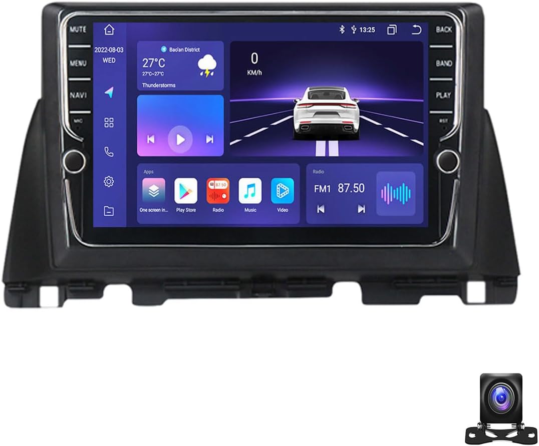 Double Din Car Stereo Bluetooth MP5 Player with Carplay/Auto, 9 Inch Touchscreen Radio Receiver with AHD Backup Camera, Compatible with Kia Optima 4 JF 2015~2020 Support 4G/SWC/DSP,K700S