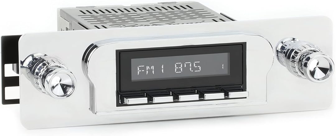 RetroRadio Compatible with 1960-61 Ford Fairlane Features Include Bluetooth, USB, AM/FM HBC-M2-122-04P-74PF2