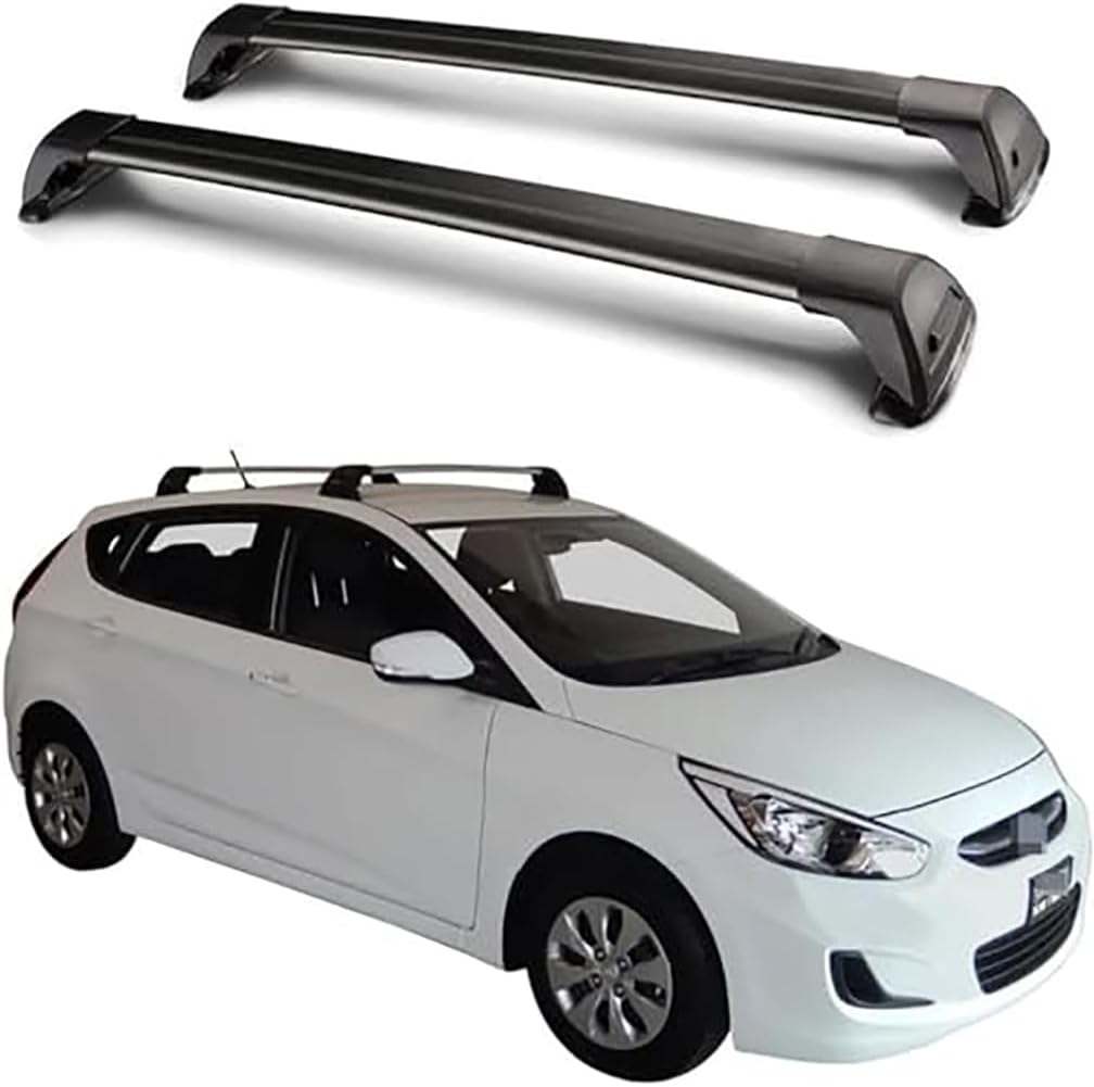 Car Roof Racks, for Hyundai Solaris Hatchback 2015-2021 Anti Theft Anti Rust Cross Bar Cargo Travel Baggag Transportrack, Auto Accessories