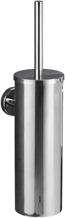 Toilet Brush Set Chrome Toilet Brush for Tall Toilet Bowl and Toilet Brush Holder with Lid Great Toilet Bowl Cleaner