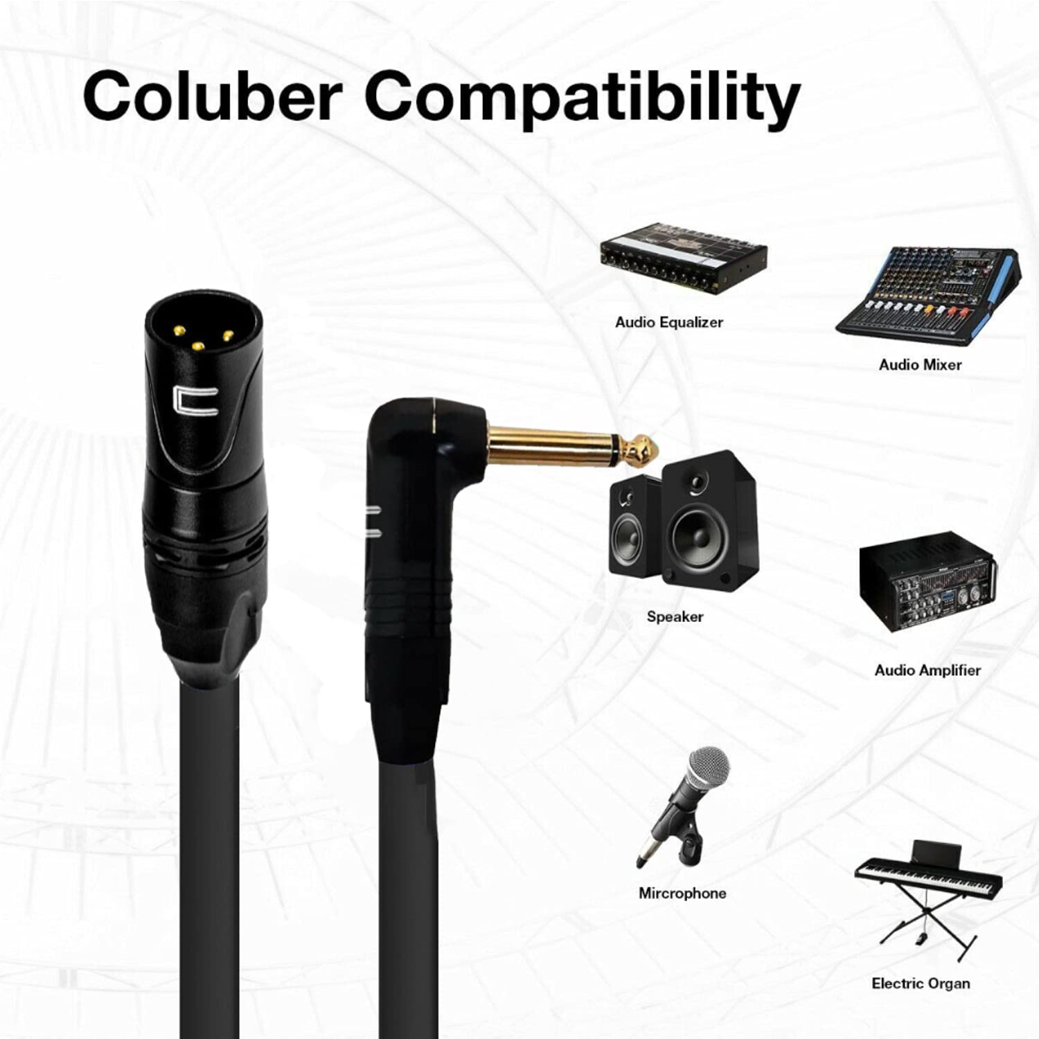Unbalanced XLR Cable Male to Right Angle 1/4