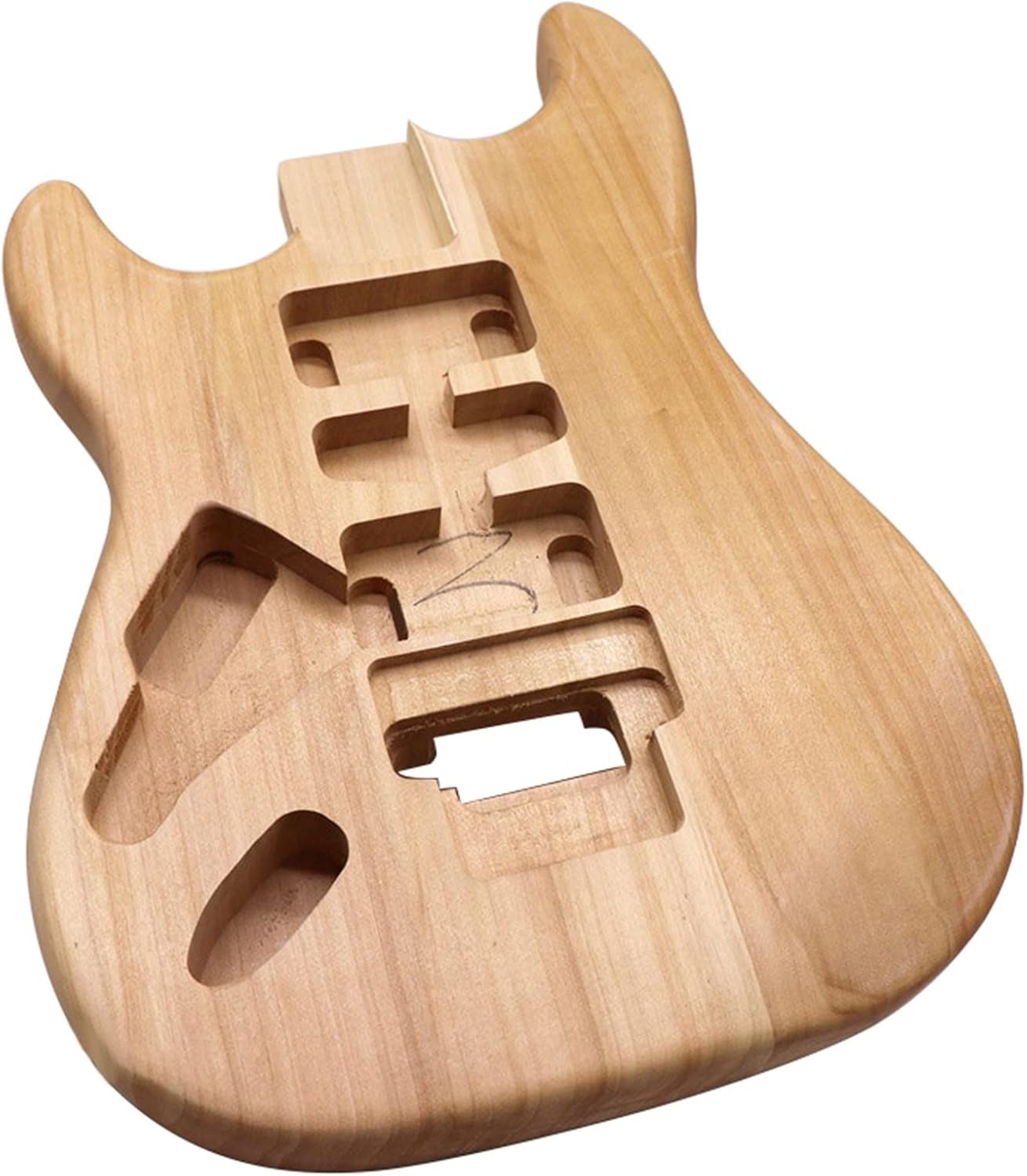 Left Hand Electric Guitar Body Poplar Wood Natural Color 5.7CM Pocket Width DIY Guitar Kit