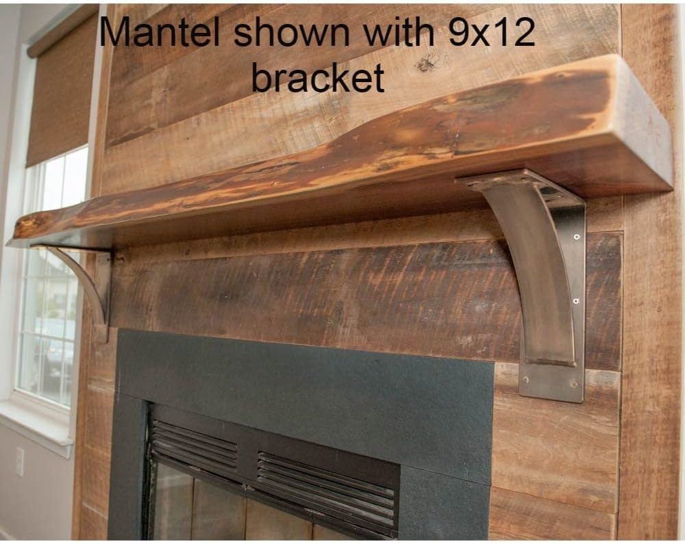 Rustic Red Door Co. Steel Heavy Duty Triangle Support Floating Shelf Bracket - Quality - DIY Rustic Shelving Brackets (Pack of 2) (10