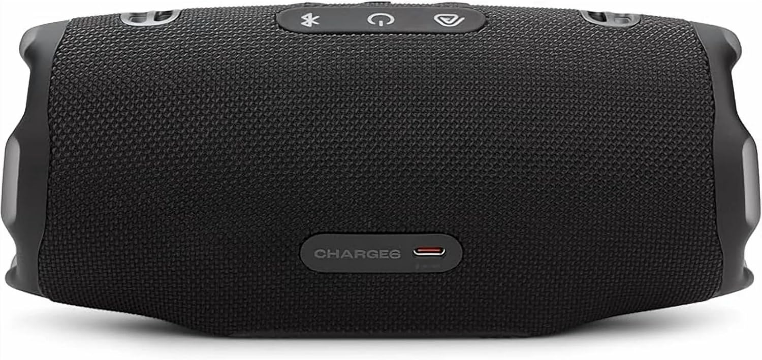 Charge 6 Portable Bluetooth Speaker | IP68 Waterproof, DustProof, and DropProof, Outdoor Wireless Audio | 28Hrs Playtime Megen Hardshell Protection Case (Black)