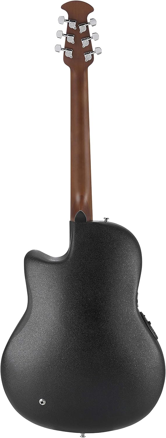 Ovation Celebrity Standard Exotic Mid-Depth Acoustic-Electric Guitar, Transparent Black Flame Maple (CS24P-TBBY)