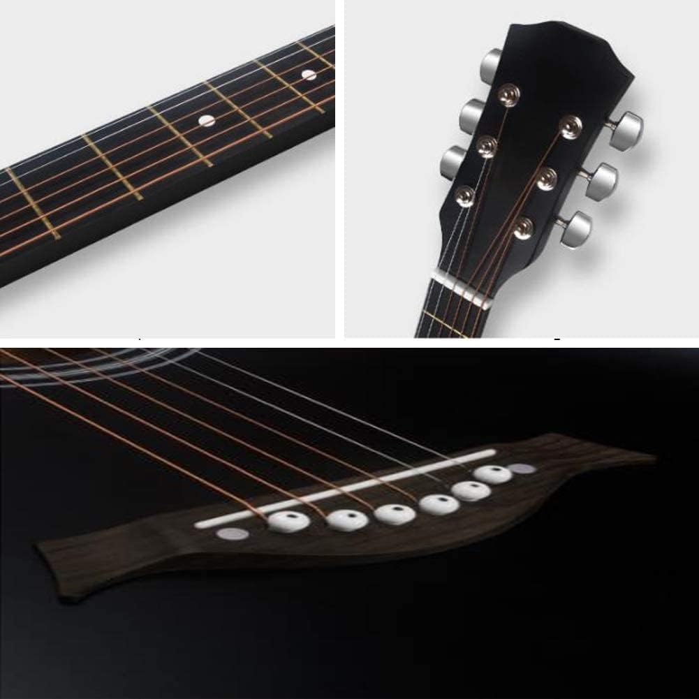 Full Size Guitar Acoustic Guitar Classical Guitar Beginner Practice Adult Ballad Musical Instrument Beautiful Sound Spruce Portable Beginner Acoustic Guitar Starter Package Student G (Beige Long)