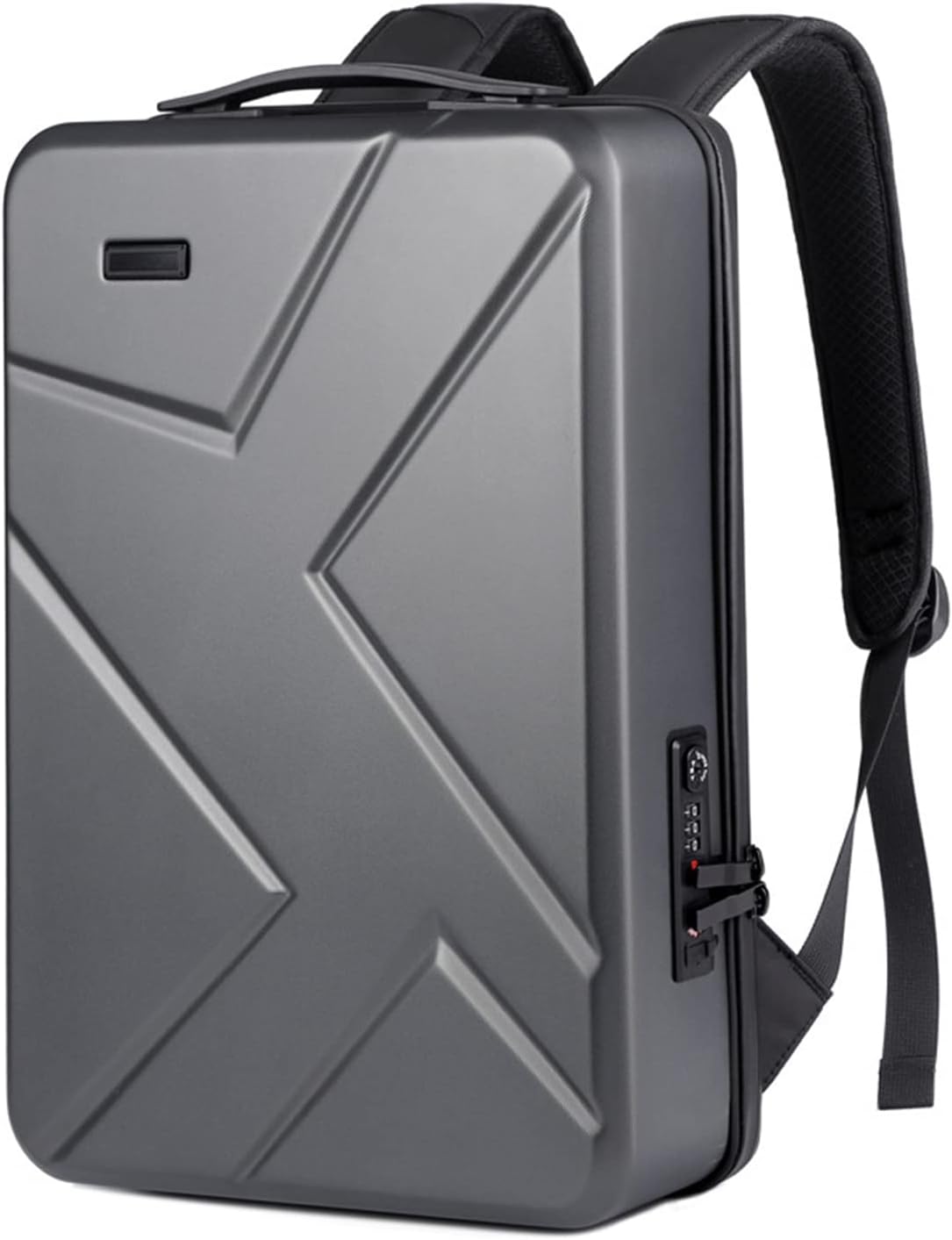 Hard Shell Laptop Backpack for Men,Anti-Theft Waterproof TSA Lock Gaming Computer Backpack with USB Port and Wet Pocket, Business College Carry On Backpack fit 15.6/16/17 Inch Laptop，White