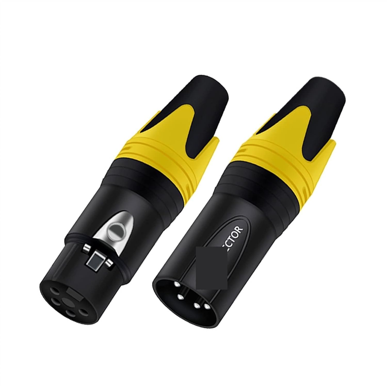 4 Pin X L R Male/Female M I C Cable Wire Connector 4 Pole XLR Plug Microphone Jack Socket 56Pcs (Color : 28xM 28xF 4P Mix)