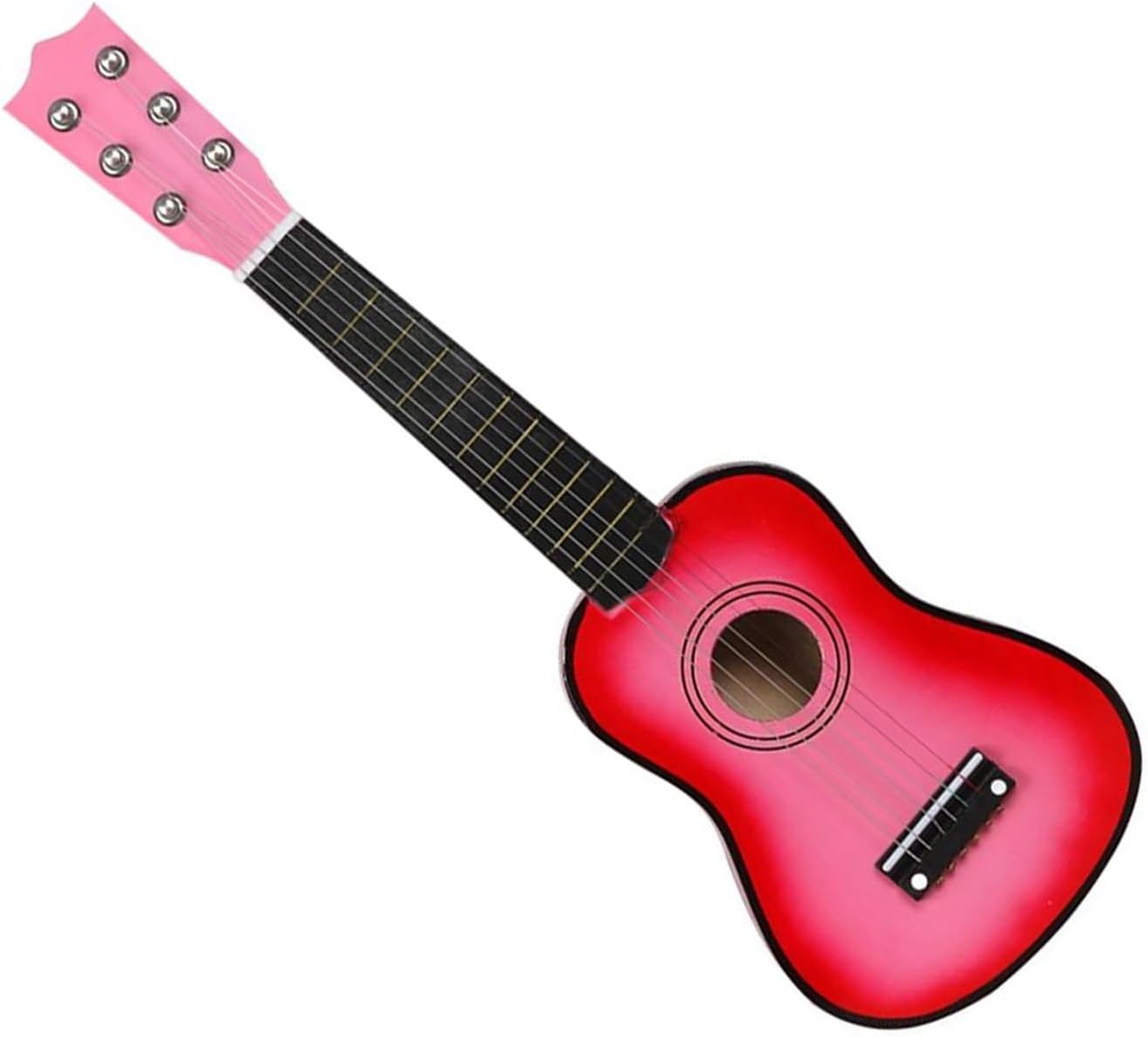 21 Inch Basswood Ukulele 6 Strings Small Bass Acoustic Guitar Musical Instruments With Picks Beginners Ukulele(D)