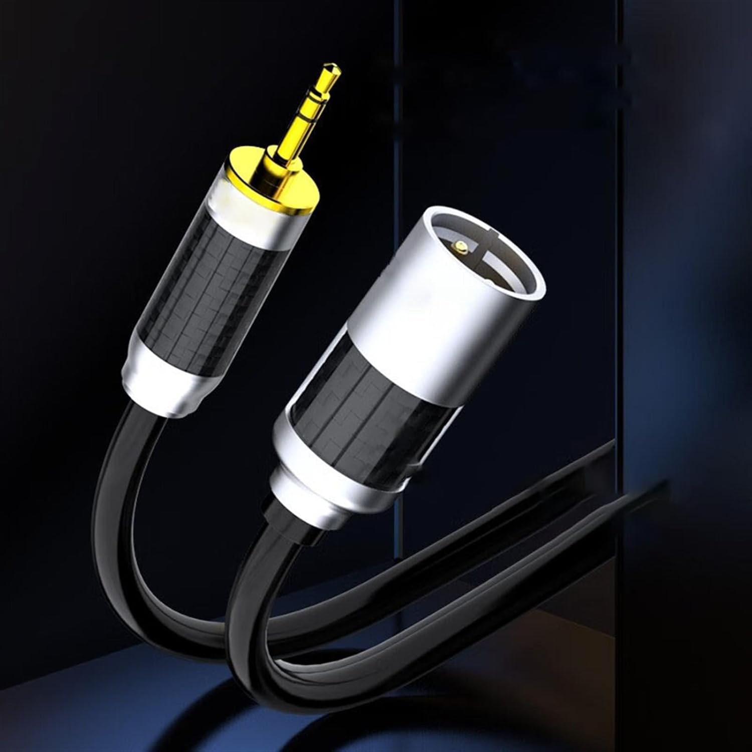 TSTS Guitar Audio Cable 3.5mm Male Cable Single Crystal Copper Nerve Cable Computer Mobile Phone Mixer Amplifier Electric Guitar(1 Meter)