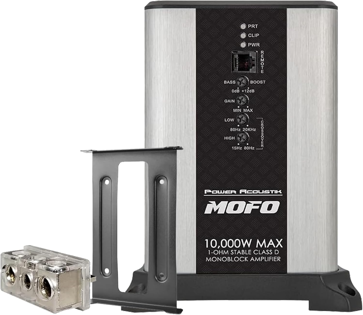 Power Acoustik Class D Monoblock Amplifier – 10,000 Watt Mono Subwoofer Amplifier for Car Audio, Compact and Stylish Car Mono Amplifier with Variable Bass Boost and Signal Protection