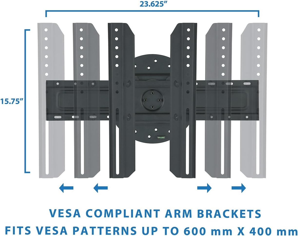Mount-It! TV Wall Mount Landscape to Portrait Rotation, Fixed Mounting Bracket, Low-Profile for Samsung, Sony, Toshiba, Sharp, LG, Element, Westinghouse, TCL 32 to 60 Inch (Some 70