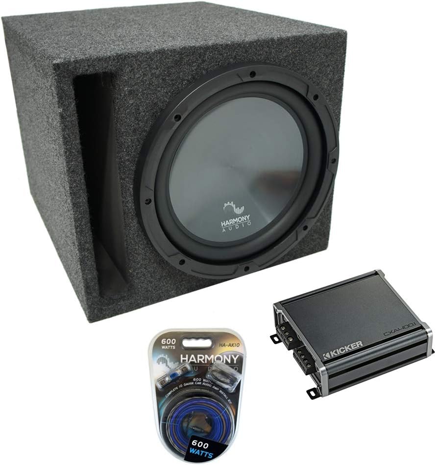 Harmony R124 Bundle with Universal Car Stereo Slotted S Port Single 12