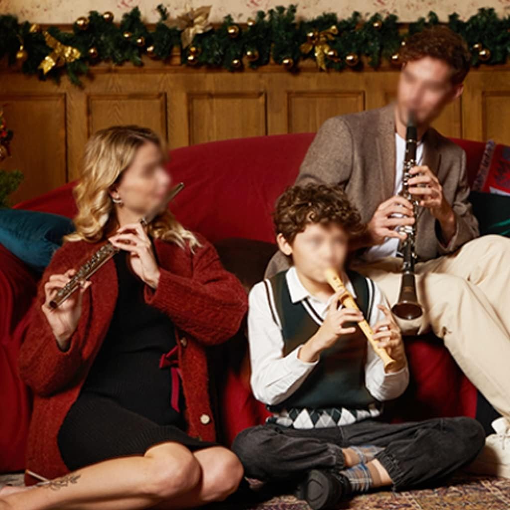 Recorders 8 Hole Soprano Recorder for Beginners, Professional Playing Baroque Recorder, C Key Long Wind Instruments, with Storage Bag + Cleaning Stick (Color : Reddish Brown, Size : Baroque)