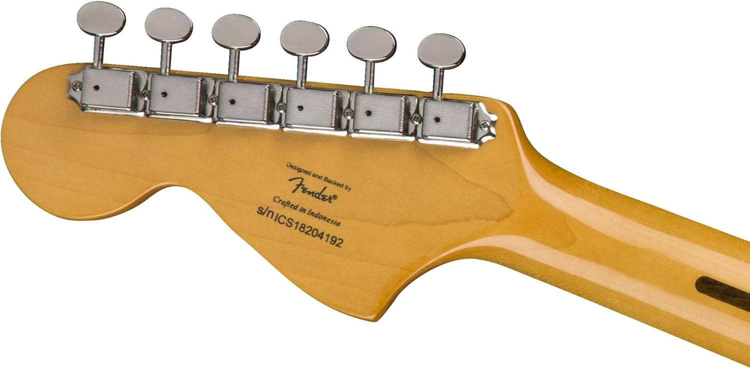Squier Classic Vibe '70s Stratocaster, Indian Laurel Fingerboard, Natural - 0374020521 Bundle w/ 12-Pack Guitar Pick and Liquid Audio Polishing Cloth