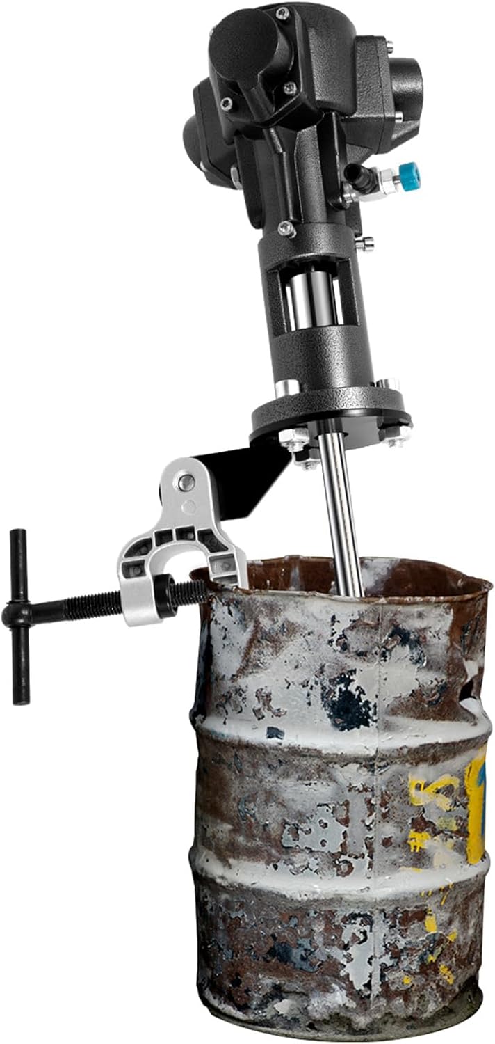 50 Gallon Pneumatic Mixer - 2000 RPM Stainless Steel Automatic Paint Mixer Machine with Adjustable Height for Chemical Plants and Ink Coating Mixing Tool