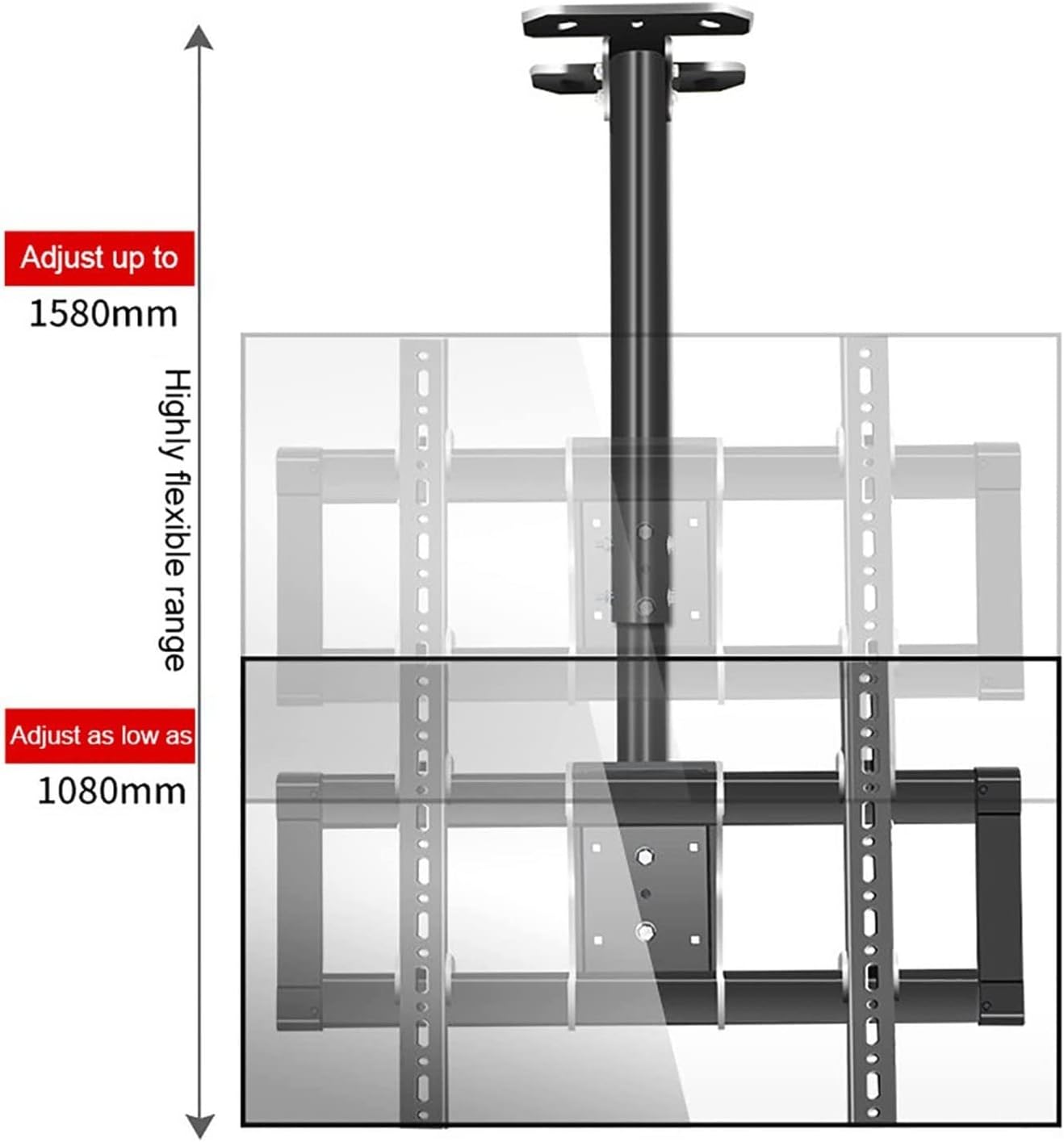 Adjustable Ceiling TV Mount Bracket - TV Wall Mount Bracket, Fits Most 37