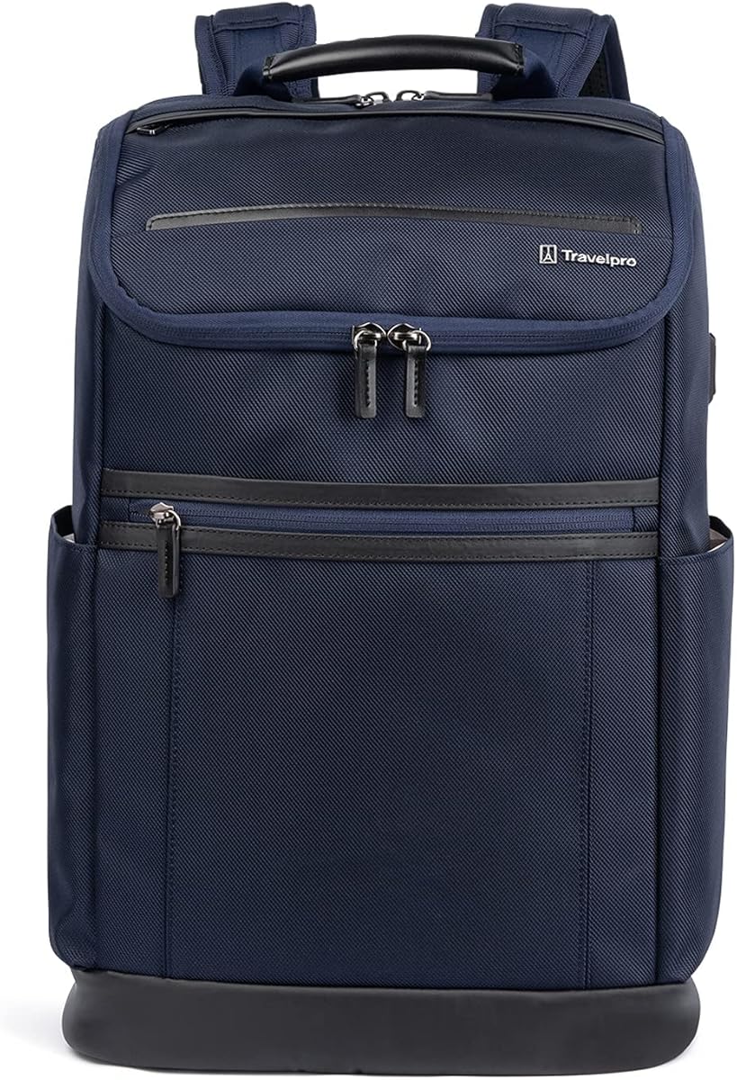 Travelpro Crew Executive Choice 3 Medium Top Load Backpack fits up to 15.6 Laptops and Tablets, USB A and C Ports, Men and Women, Patriot Blue