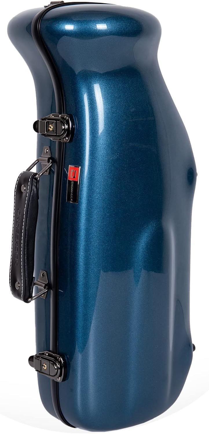 Crossrock Trumpet Case- Fiberglass Hardshell with Backpack Straps in Blue