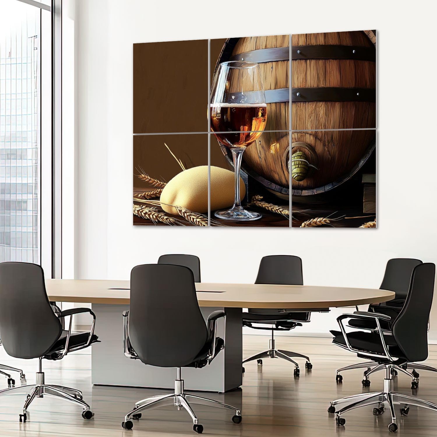 6 Pack Art Acoustic Panels Sound Absorbing Restoring Ancient Ways Still Life Wine Glass Barrel Wooden Wheat Decorative Soundproof Wall Panels Self Adhesive for Recording Studios Office 72