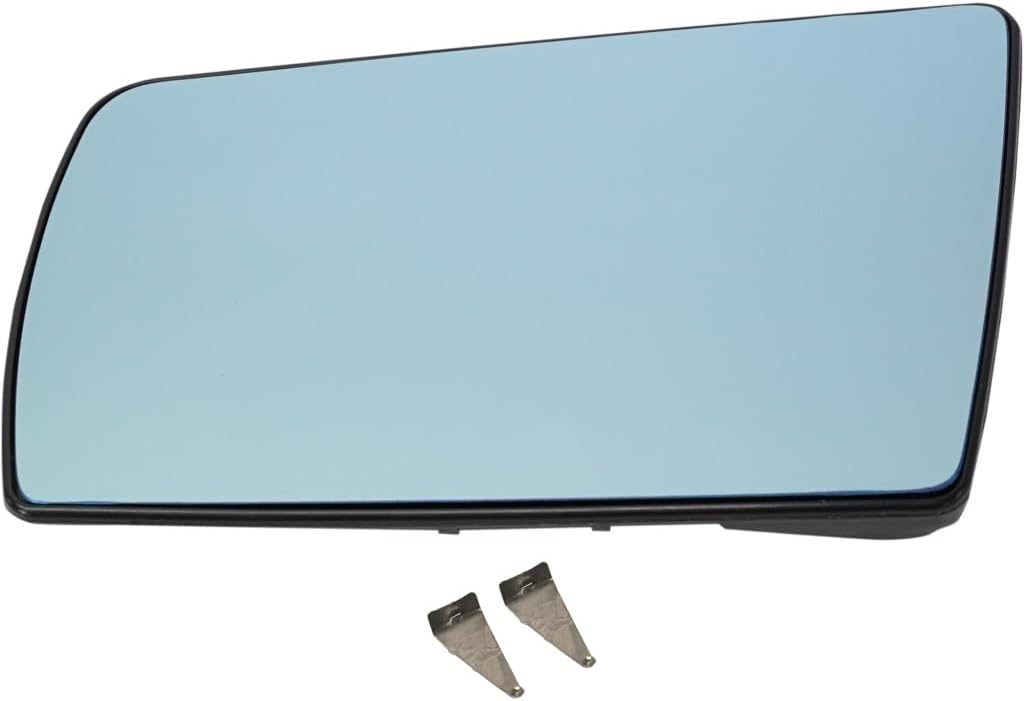 For Mercedes-Benz C230 1997 1998 1999 2000 Door Mirror Glass Driver Side | Heated | Flat | With Blue Lens | Replacement For MB1324102 | 2028100121