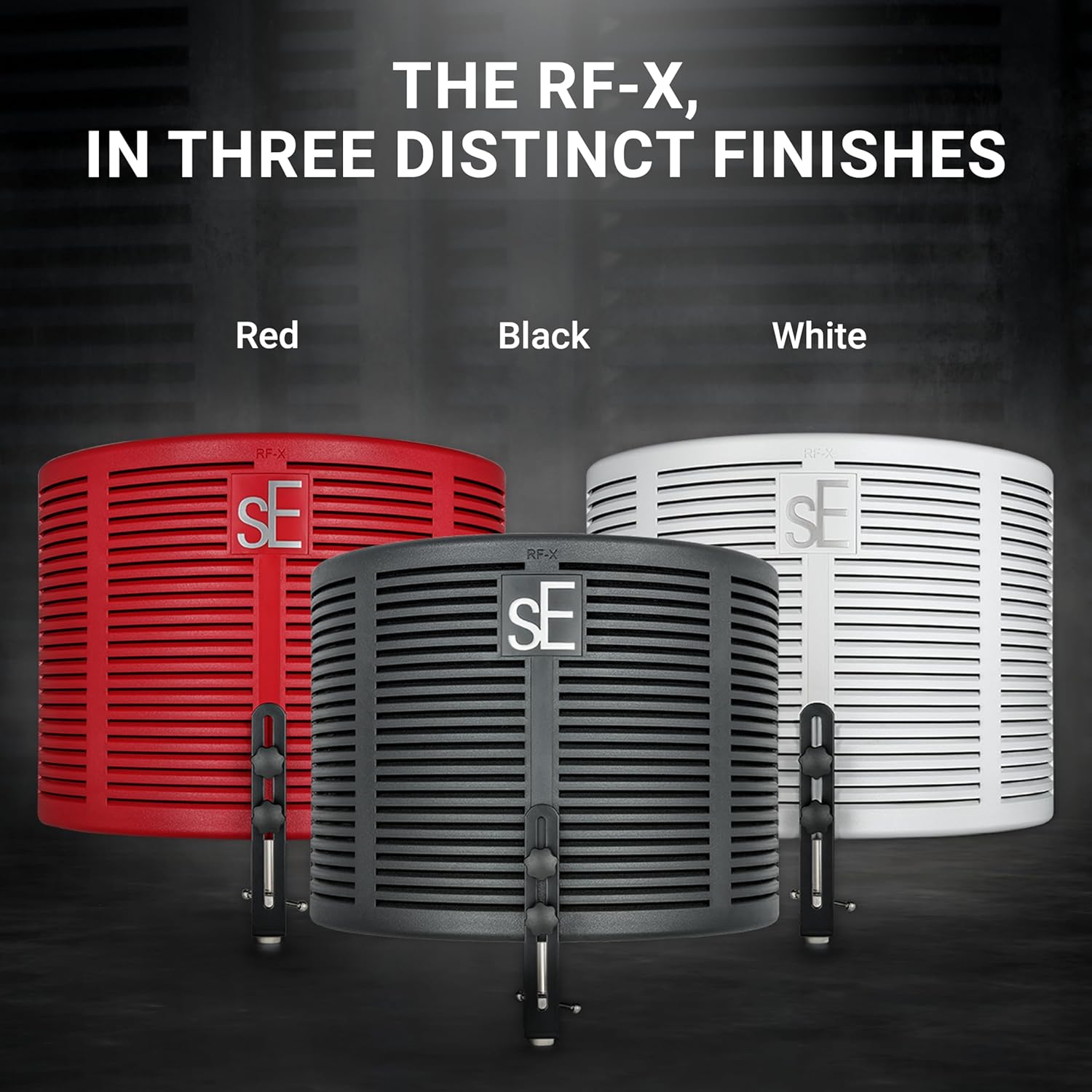 sE Electronics RF-X Reflexion Filter - Portable Microphone Isolation Shield for Recording Music, Podcasts & Voice-Overs - Four-Layer Acoustic Sound Shield for Home Recording Studio Equipment (Black)