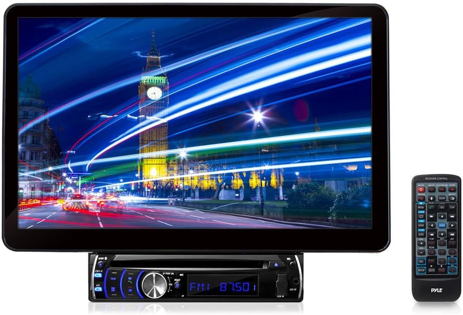 Pyle PLSD131BT Bluetooth 13.1-Inch Hi-Res Touch Screen Multimedia Receiver Head-Unit, Motorized and Detachable Display